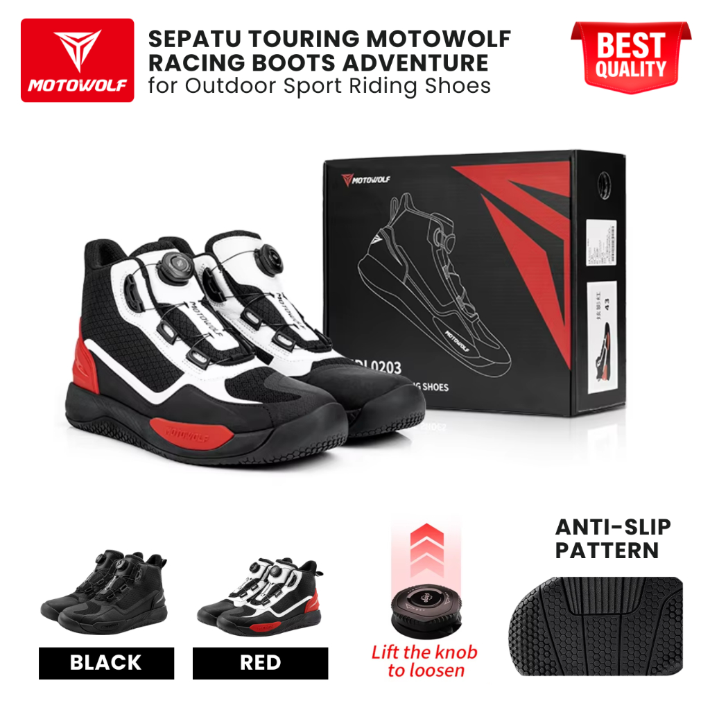 Jual Motowolf Sepatu Motor Touring Adventure Sepatu Sunmori Premium ...