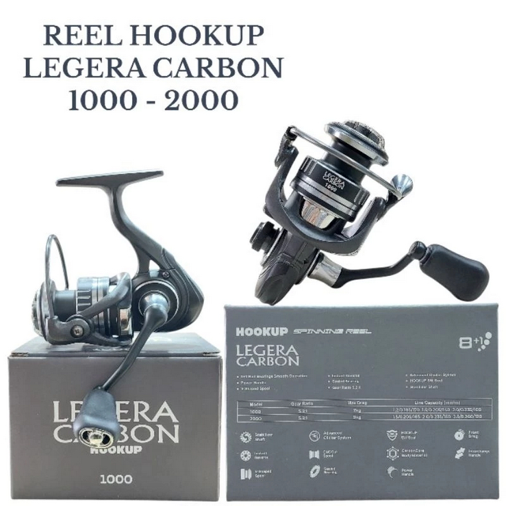 Jual Reel HOOKUP Legera Carbon 1000/2000/3000/4000/6000-Power Handle ...