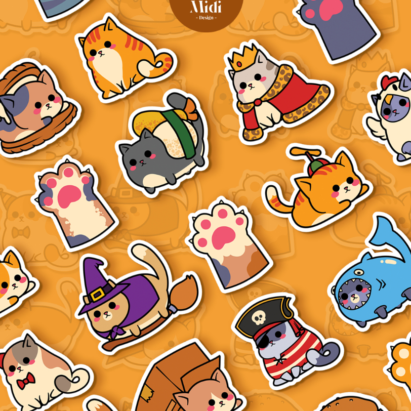 Jual STICKER PACK KUCING | KUCING STICKER | KUCING LUCU | STICKER ...