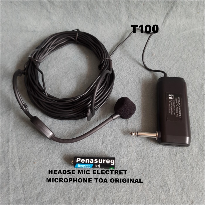 Jual T100 MICROPHONE TOA ORIGINAL HEADSET MIC ELECTRET CONDENSOR MIK ...