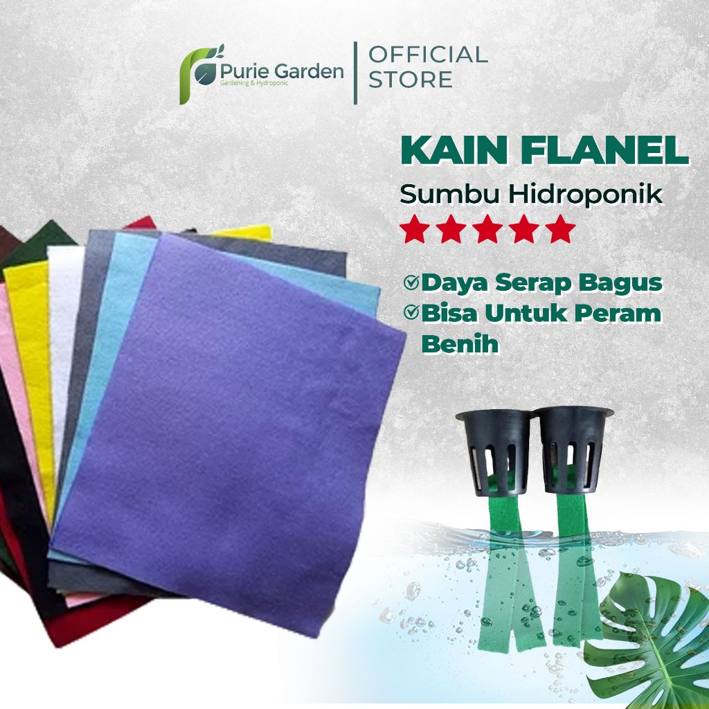 Kain Flanel Sumbu Hidroponik Peram Benih  Purie Garden