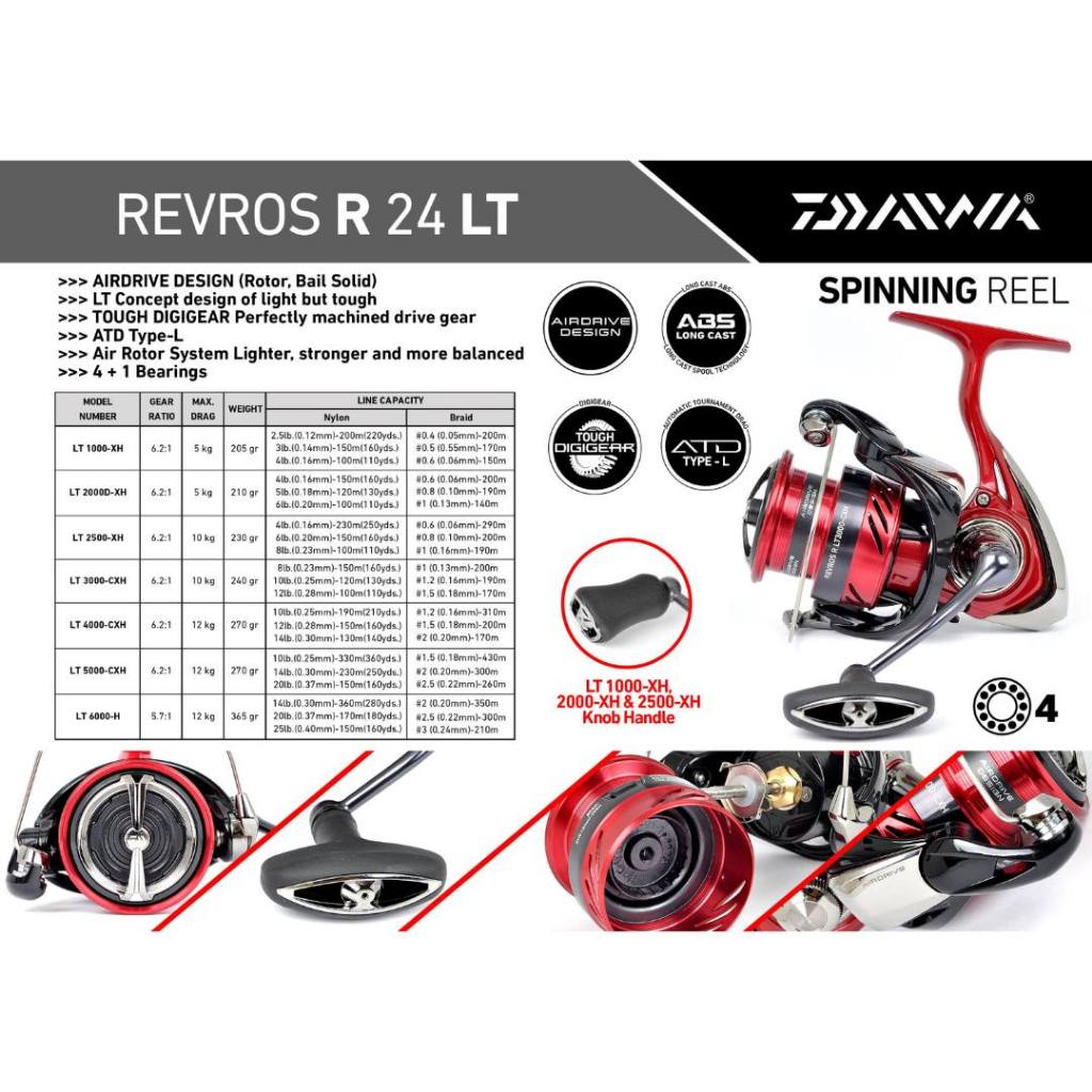 Jual Reel Daiwa Revros R 24 LT 1000 2000 2500 3000 4000 5000 6000 ...