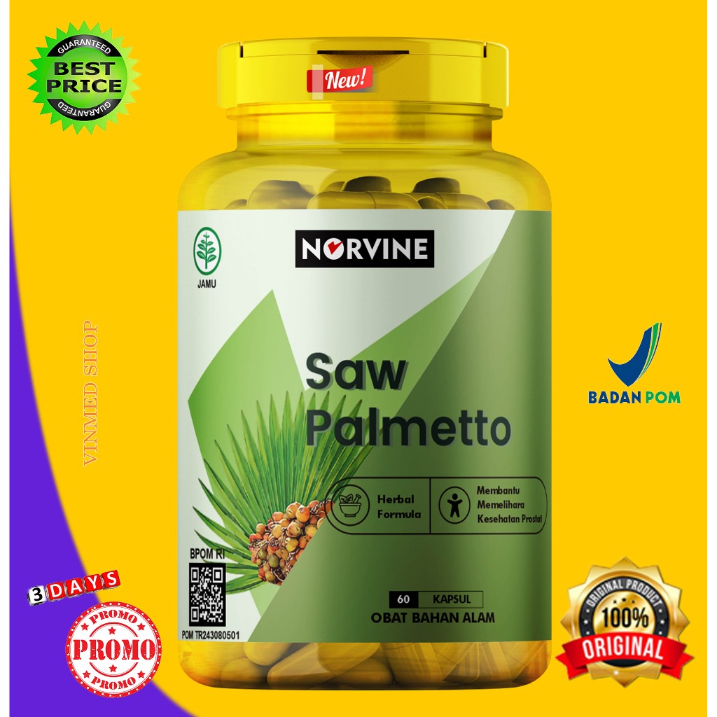 Jual Norvine Saw Palmetto DHT Blocker isi 60 Capsules BPOM | Shopee ...