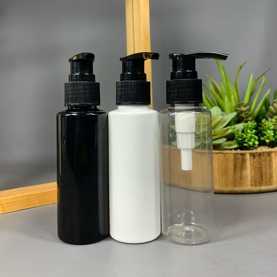 Jual Botol Pump 100 ML RF / Botol Lotion Pump 100 ML - Tutup Pump Hitam ...