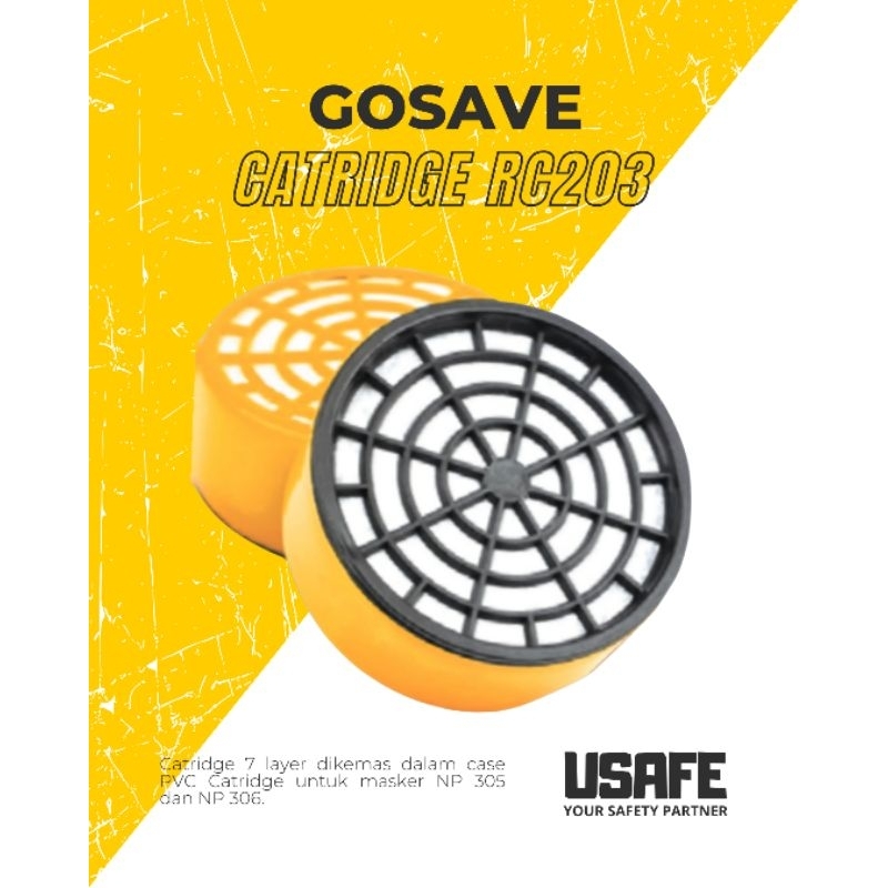 Jual Catridge RC203 Filter Masker NP305 NP306 GOSAVE | Shopee Indonesia