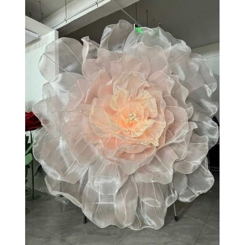 Jual giant flower bunga backdrop bunga organza | Shopee Indonesia