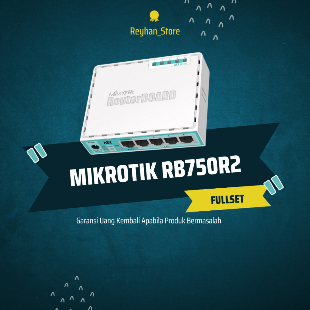 Jual MikroTik RB750r2 hEX Lite – Router 5 Port Fast Ethernet | Shopee ...