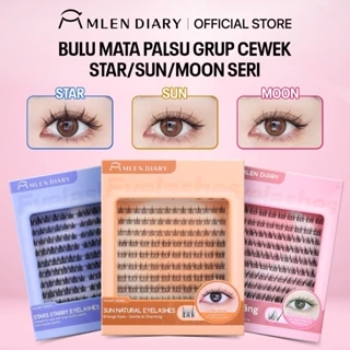 MLEN DIARY BULU MATA ALSU MOON SUN STARS SERI BULU MATA NATURAI EYELASH EXTENSION MAKEUP