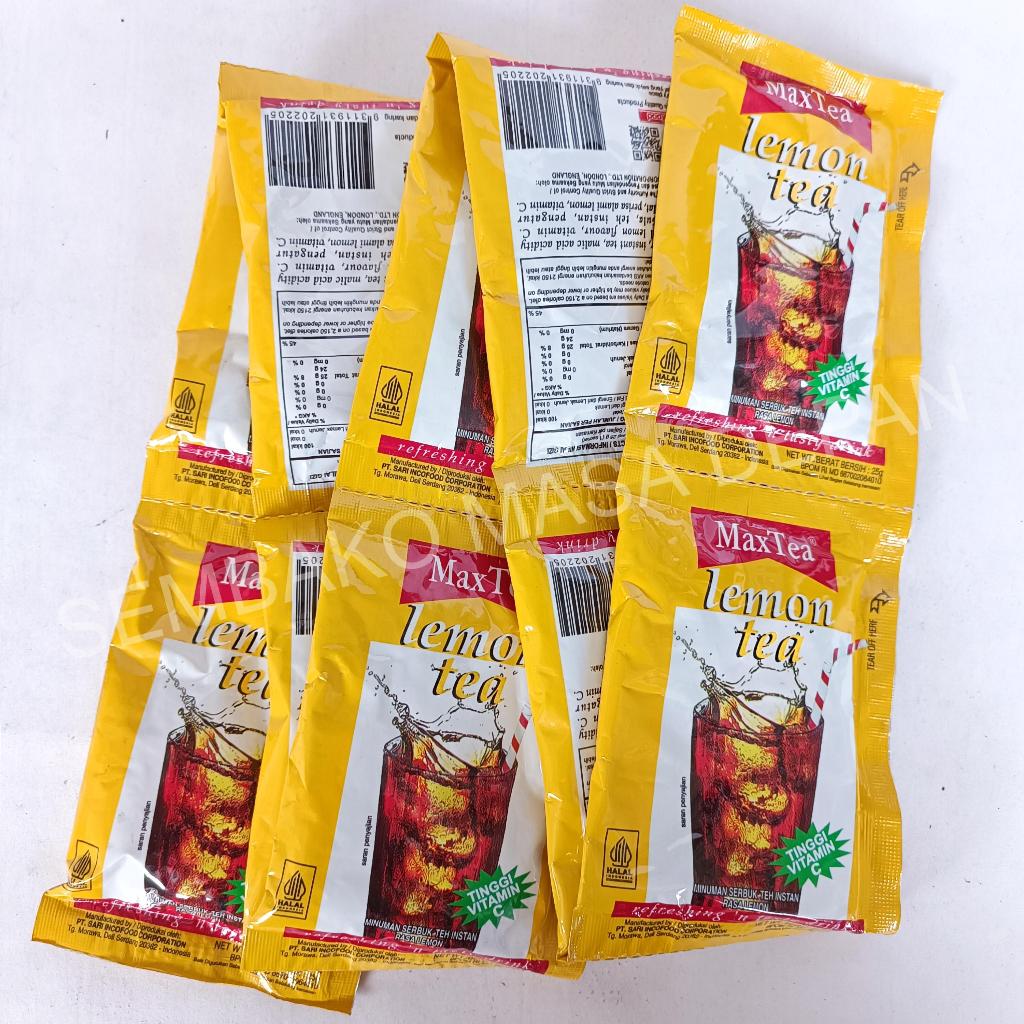 Jual MaxTea Lemon Tea 25 gr Tinggi Vitamin C Max Tea Minuman Serbuk Teh ...