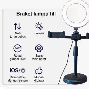 Phone Holder Ring Light 16cm Tripod 2 Selfie Ring Light Dimmable Live Stream Holder Ringlight