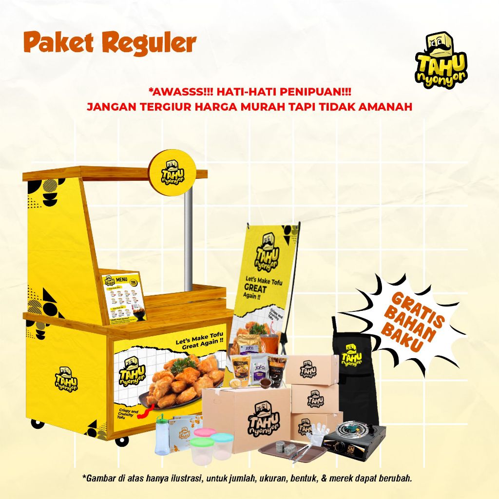 Jual Paket Usaha Makanan Tahu Lengkap dengan Booth - Reguler | Shopee ...