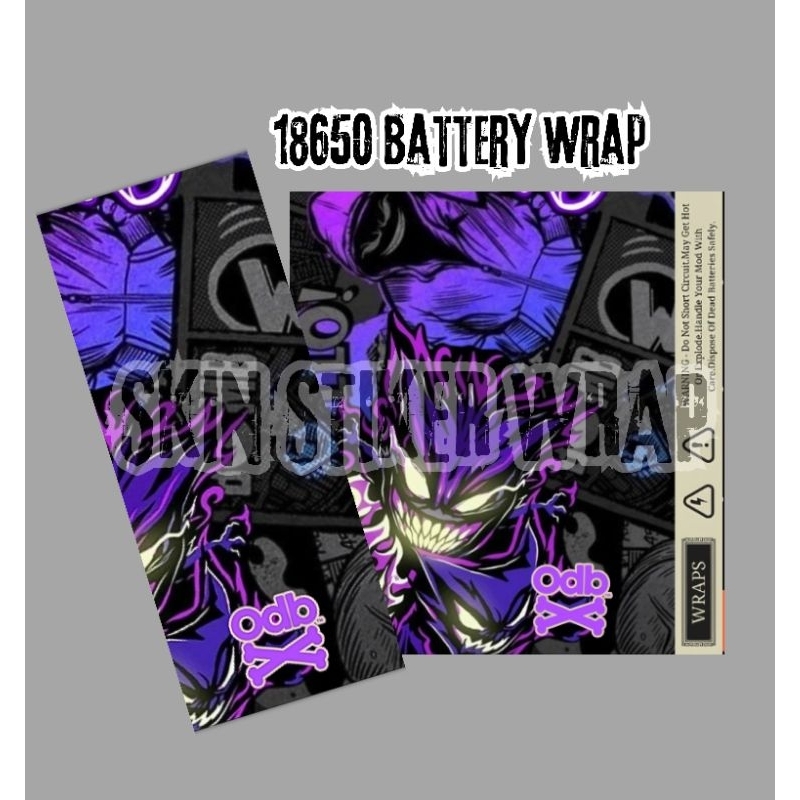 Jual Jaka Custom - Skin Stiker Wrap Baterai 18650 Motif Original Random ...