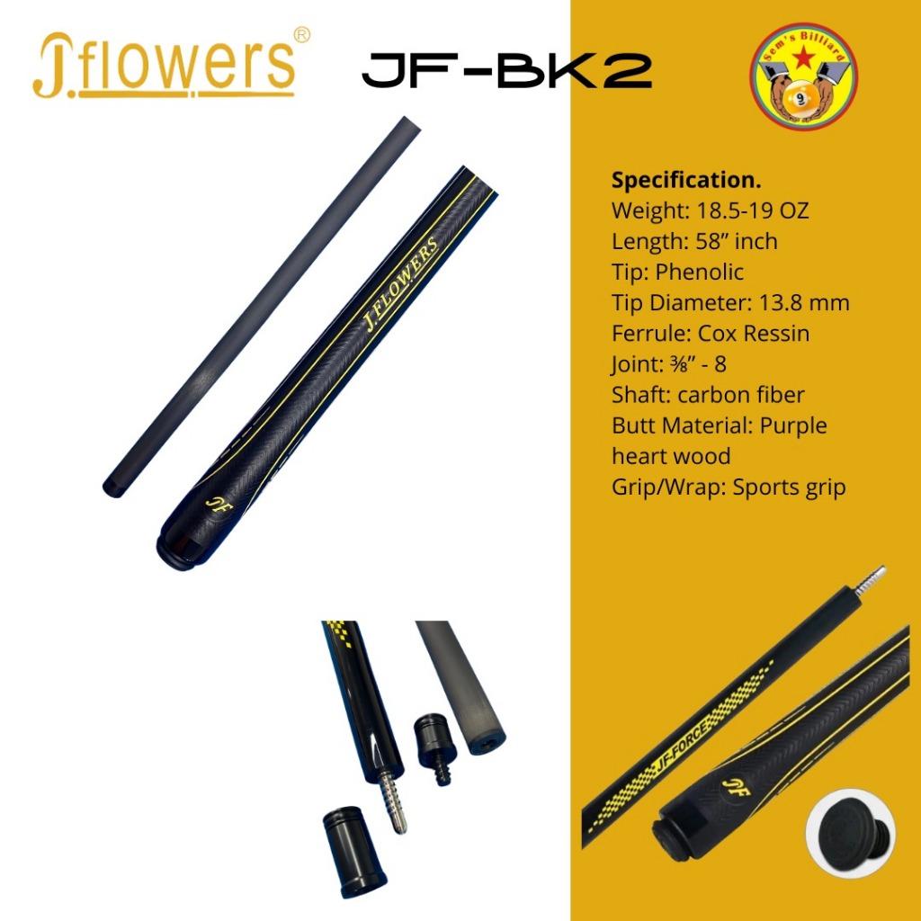 Jual JFlowers Cue - [ JF-BK2 ] - [ Beak Cue ] - Stick Billiard