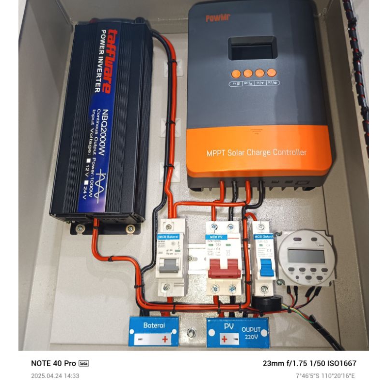 Jual box panel OFF GRID 2000W mppt 60A inverter pure sine wave 12v 24v ...