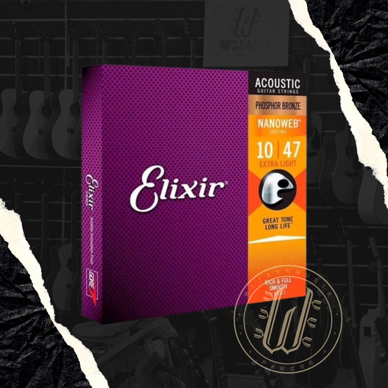 Jual Senar Gitar Akustik Elixir ukuran 10 11 12 Original | Shopee Indonesia