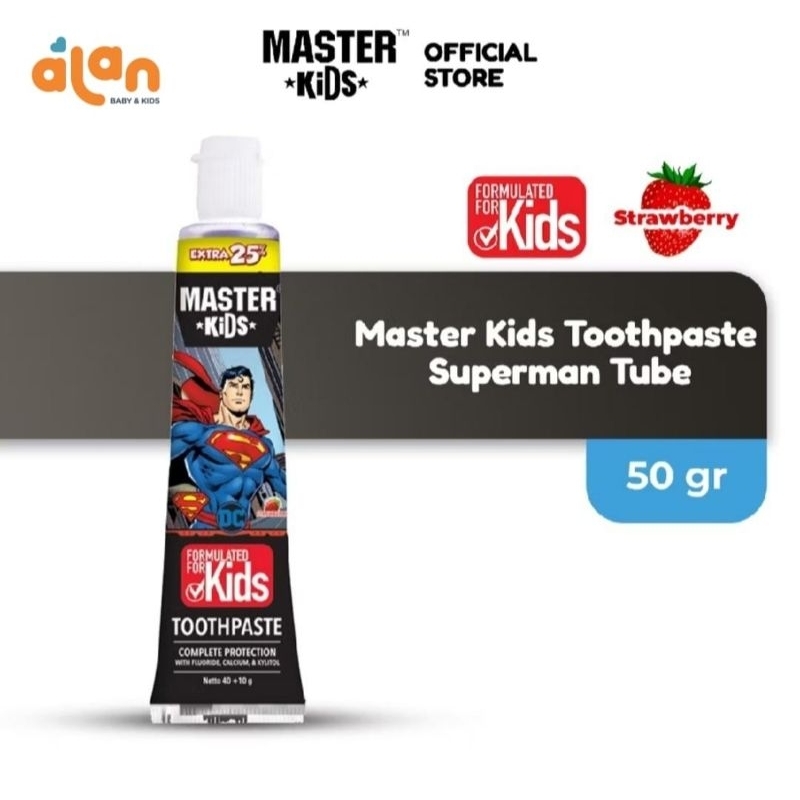 Jual Master Kids Toothpaste Superman Tube 50gr | Shopee Indonesia