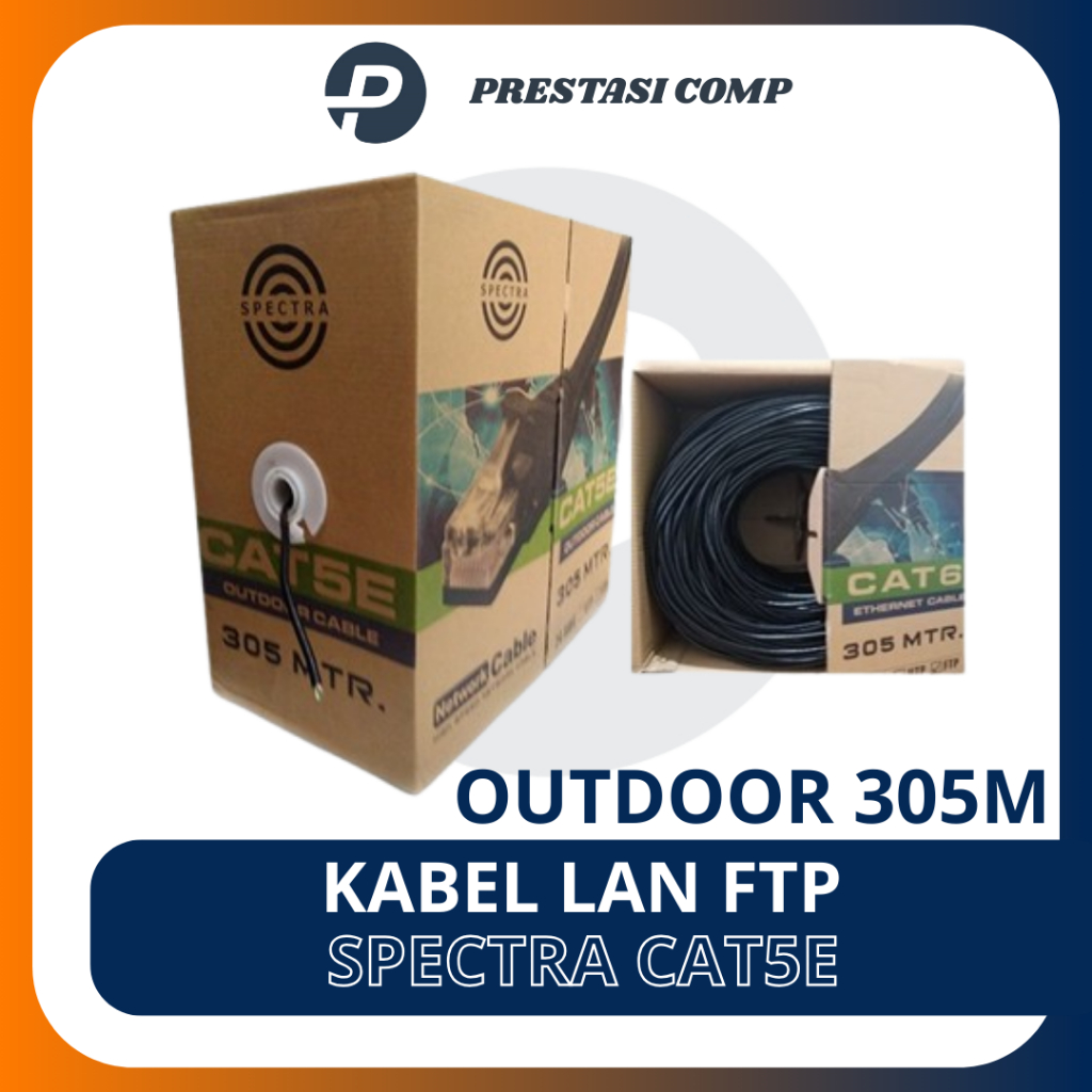 Jual Kabel LAN FTP Cat5E Spectra Outdoor 305 meter | Shopee Indonesia