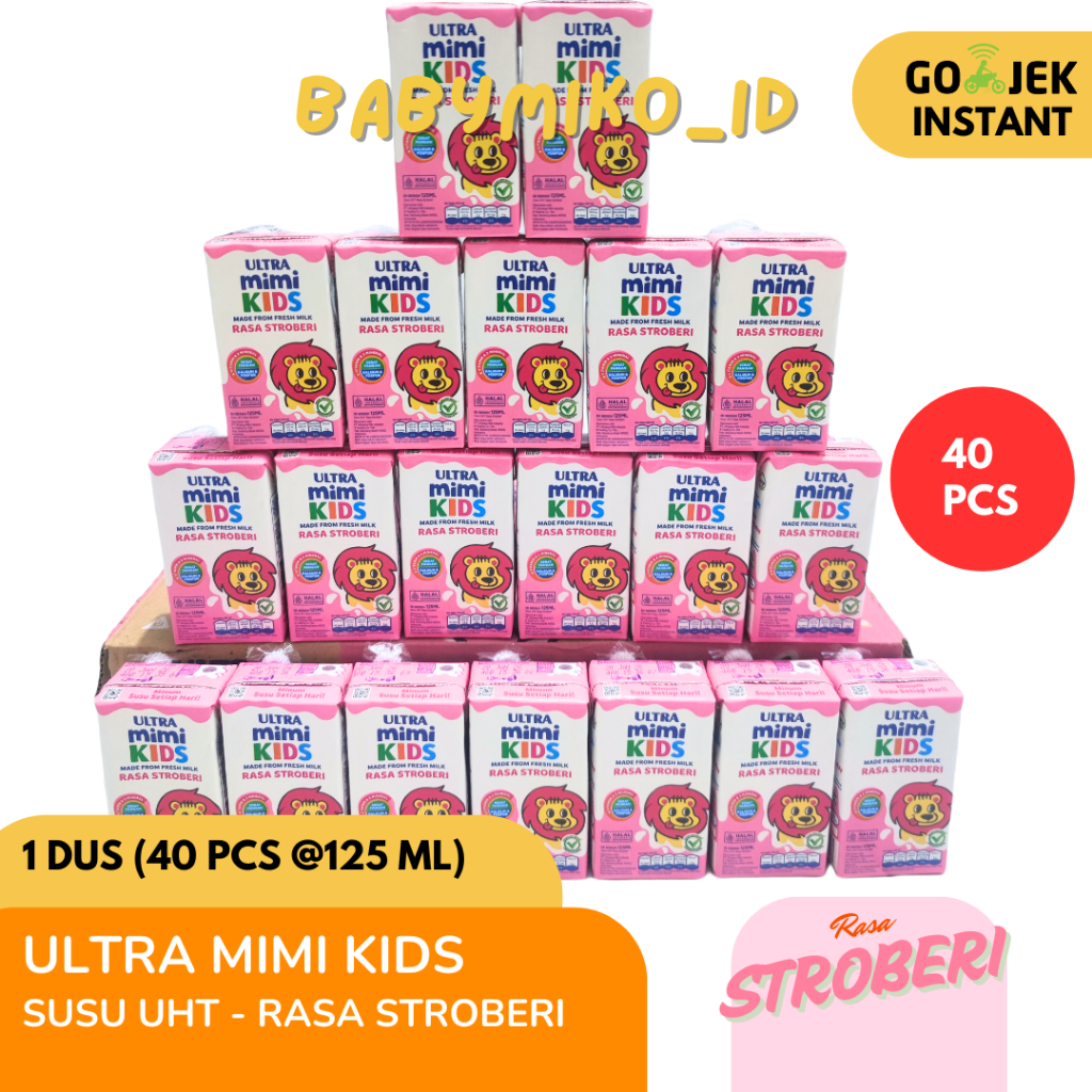 Jual [Harga Agen] Susu Ultra Mimi Rasa Stroberi | Ultramimi UHT Kids ...