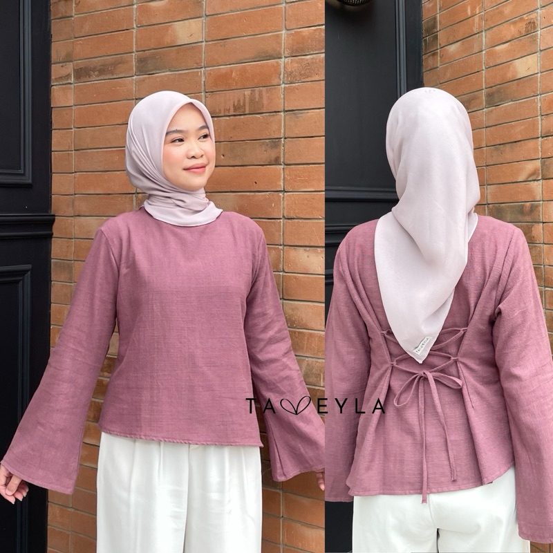 Jual TAVEYLA - Kinan Blouse / Atasan Wanita / Blouse Linen / Blouse ...