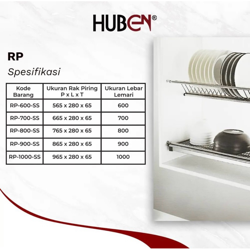 Jual Rak Piring Gantung Huben dengan Tirisan Piring untuk Dapur ...