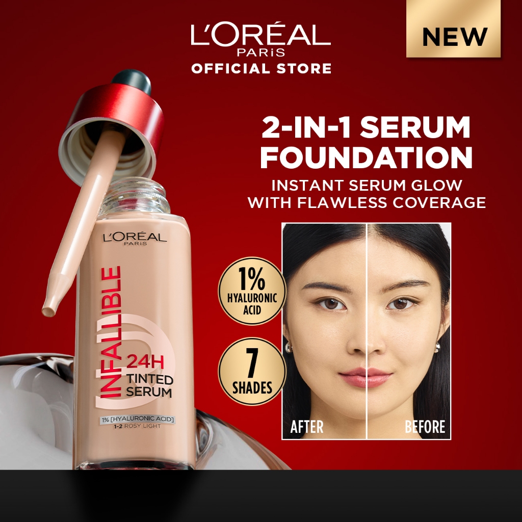 Jual [BARU] L'OREAL PARIS INFALLIBLE 24H TINTED SERUM FOUNDATION ...