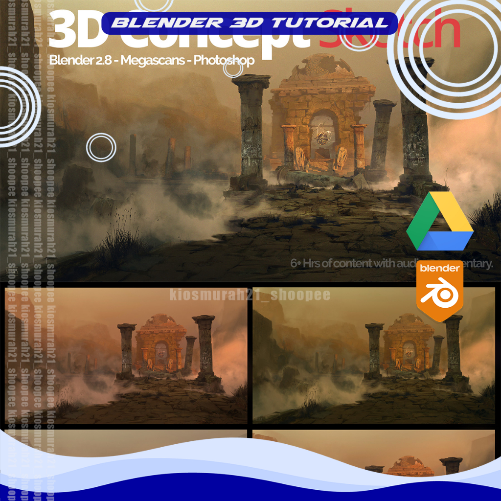 Jual Blender 3D Tutorial Blender for Concept Art - Full workflow ...
