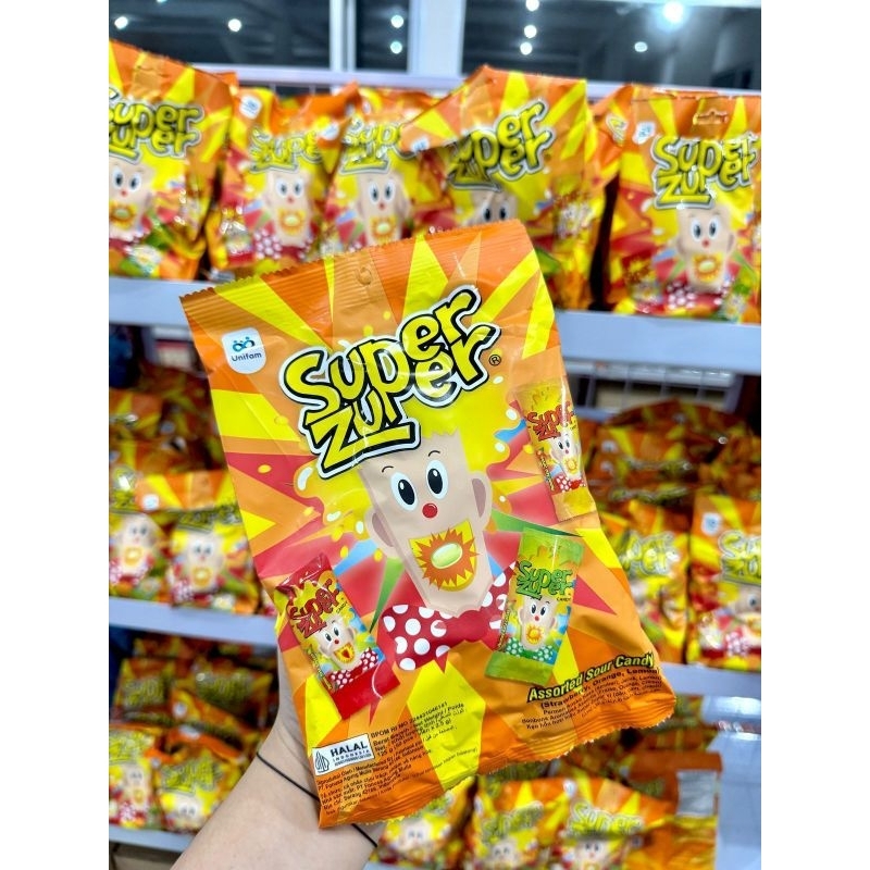 Jual permen super zuper Assorted sour candy/permen asam super zuper isi ...