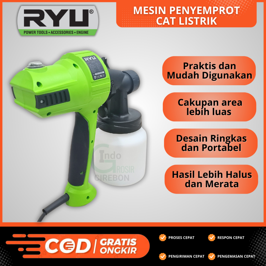 Jual Spraygun Cat Semprot Listrik 450W 800ml Spray Gun Electric Mesin ...