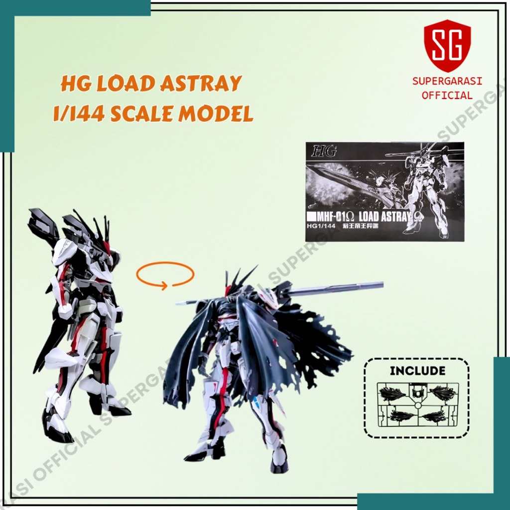Jual HG 1/144 Load Astray Omega with cloak cape Action Figure jubah ...