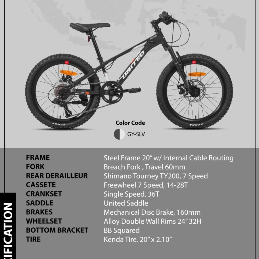 SEPEDA GUNUNG MTB 20 24 26 UNITED BIKE ELBRUZ DALLAS MONANZA MODEL TERBARU