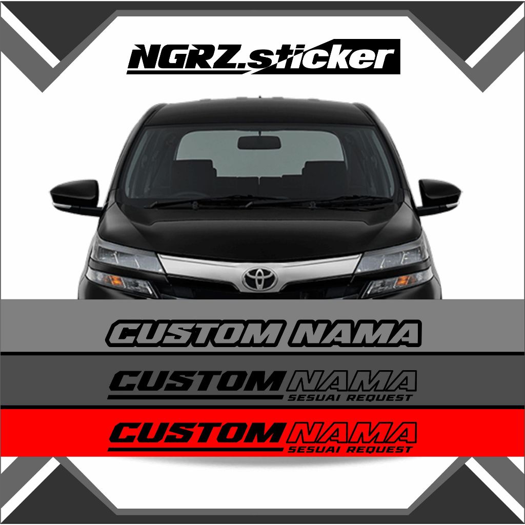 Jual Sticker Kaca Depan Mobil Bisa Custom Request Sesuai Keinginan ...