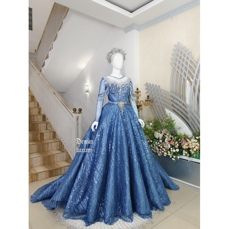 TERLARIS GOWN WEDDING/BAJU PENGANTIN BARBIE BEREKOR/GAUN MUSLIMAH  MODERN/BAJU PENGANTIN MEWAH