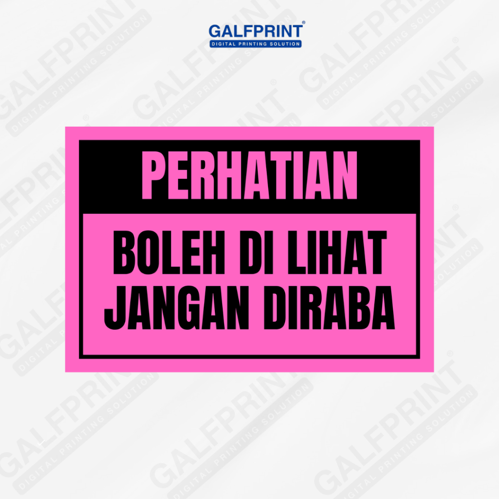 Jual STICKER A4 PERHATIAN BOLEH DILIHAT JANGAN DIRABA ! | Shopee Indonesia