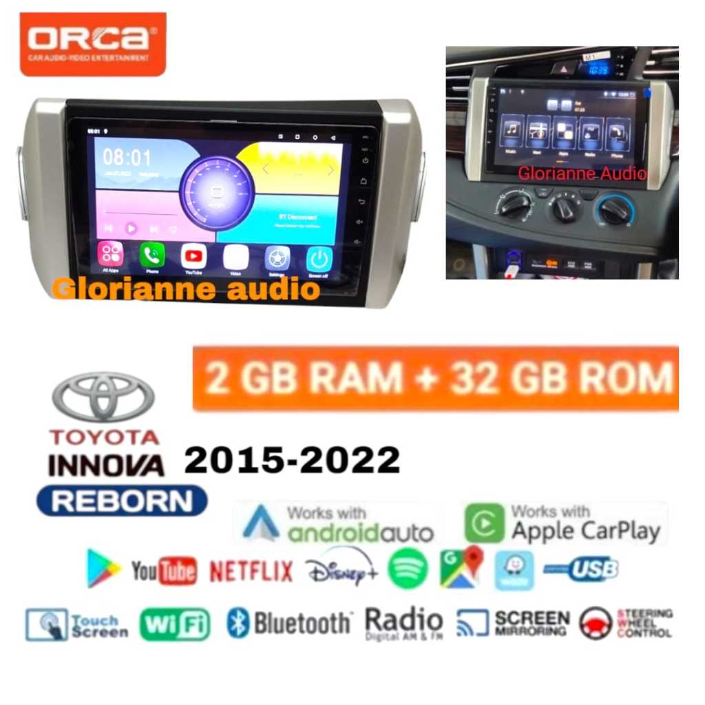 Jual Head Unit Android ORCA RAM 2/32gb Innova Reborn 2015 2016 - 2022 9 ...