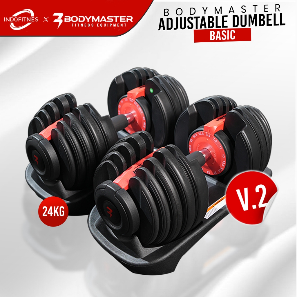 Jual BODYMASTER Adjustable Dumbell BASIC 24KG / 52.5Lbs, Dumbel set