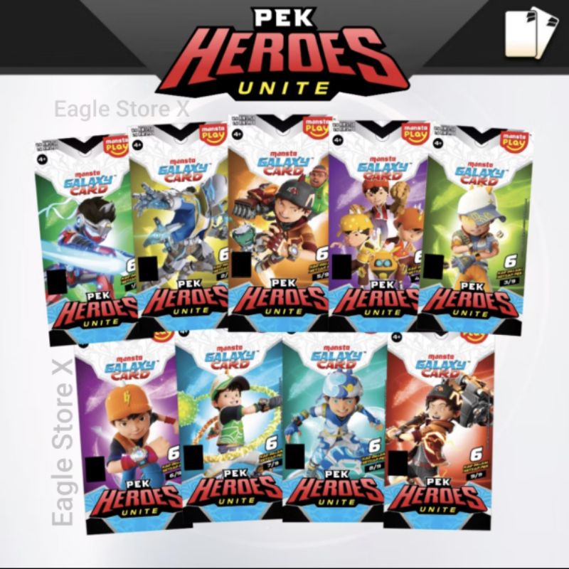 Jual MONSTA Galaxy Card Set Pek Heroes Unite (54 KAD) Cards Games ...