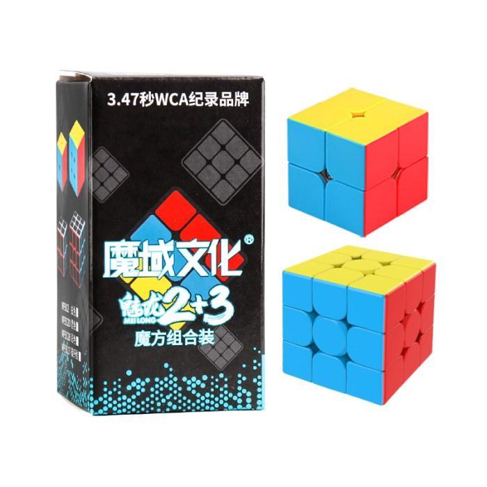 Jual Paket Puzzle Kubus Teka Teki 2x2 3x3 Moyu Meilong Pack Set Box ...