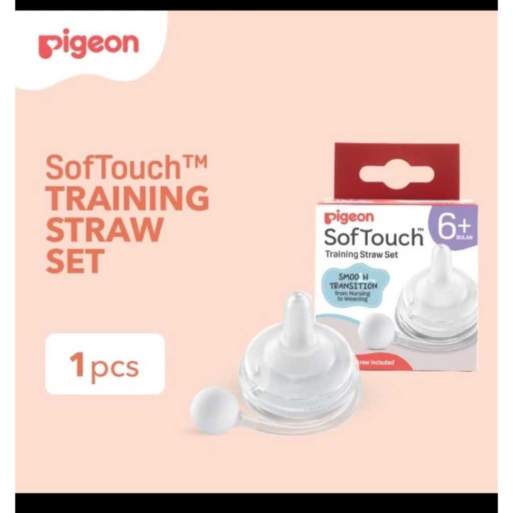 Pigeon SofTouch Peristaltic Plus Nipple Wide Neck Dot Bayi SS/S/M/L/LL/LLL  (ISI 1PCS/2PCS)