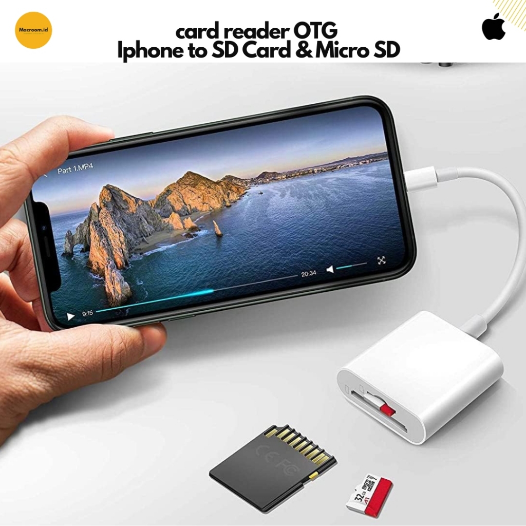 Jual Card Reader Iphone 11 12 13 14 Lightning Micro SD Card Adaptor ...