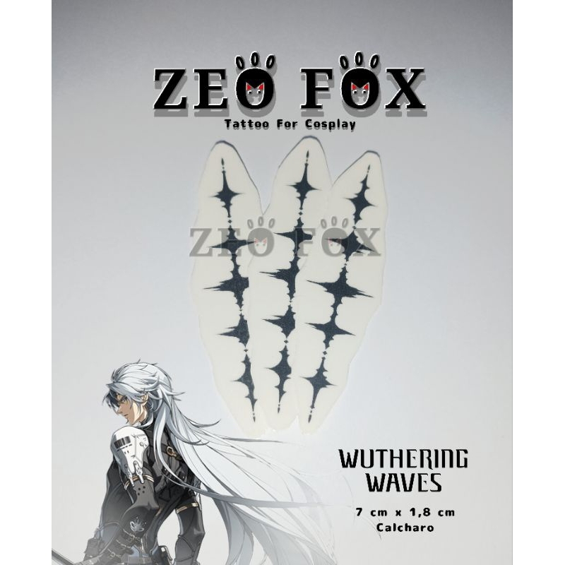 Jual Calcharo Tattoo Wuthering Waves Cosplay / Wuwa Per-pcs | Shopee ...