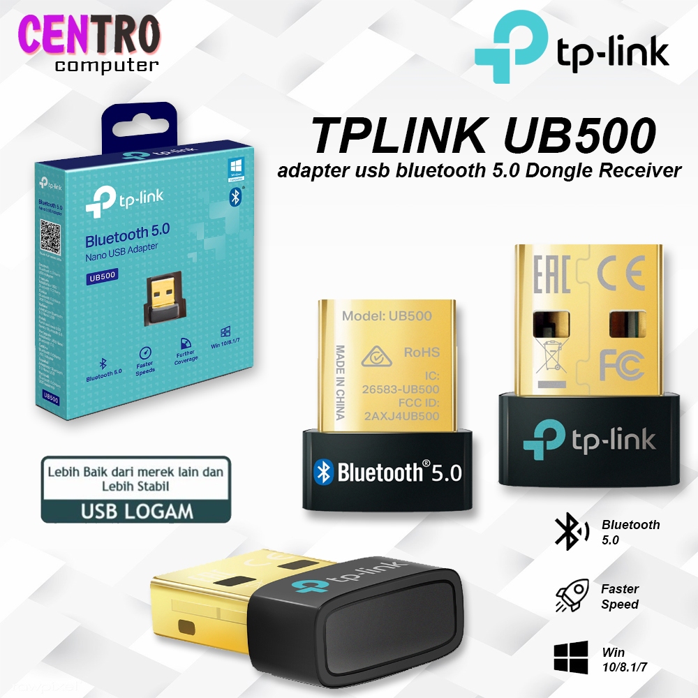 Jual Tplink UB500 adapter usb bluetooth 5.0 Dongle Receiver TP-LINK ...