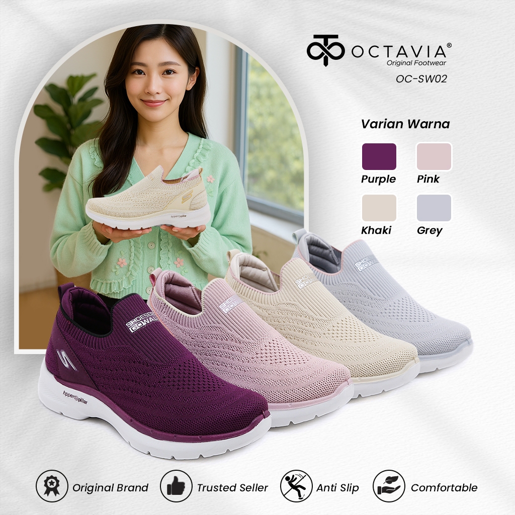 Jual OCTAVIA Sepatu Wanita Extra Light Go Walk Arch Fit Korean Style ...