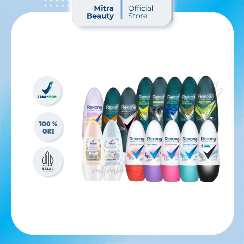 Jual Rexona Deodorant Roll On All Variant 45 ml | Shopee Indonesia