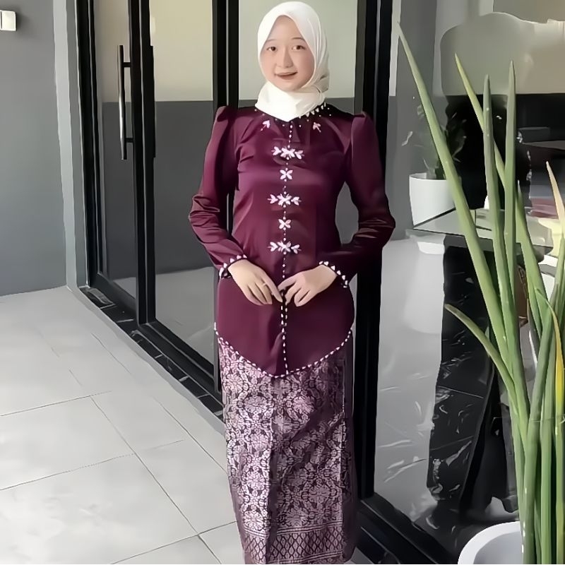 Jual Alana One Set Baju Kurung Melayu Rok Songket Modern Premium ...
