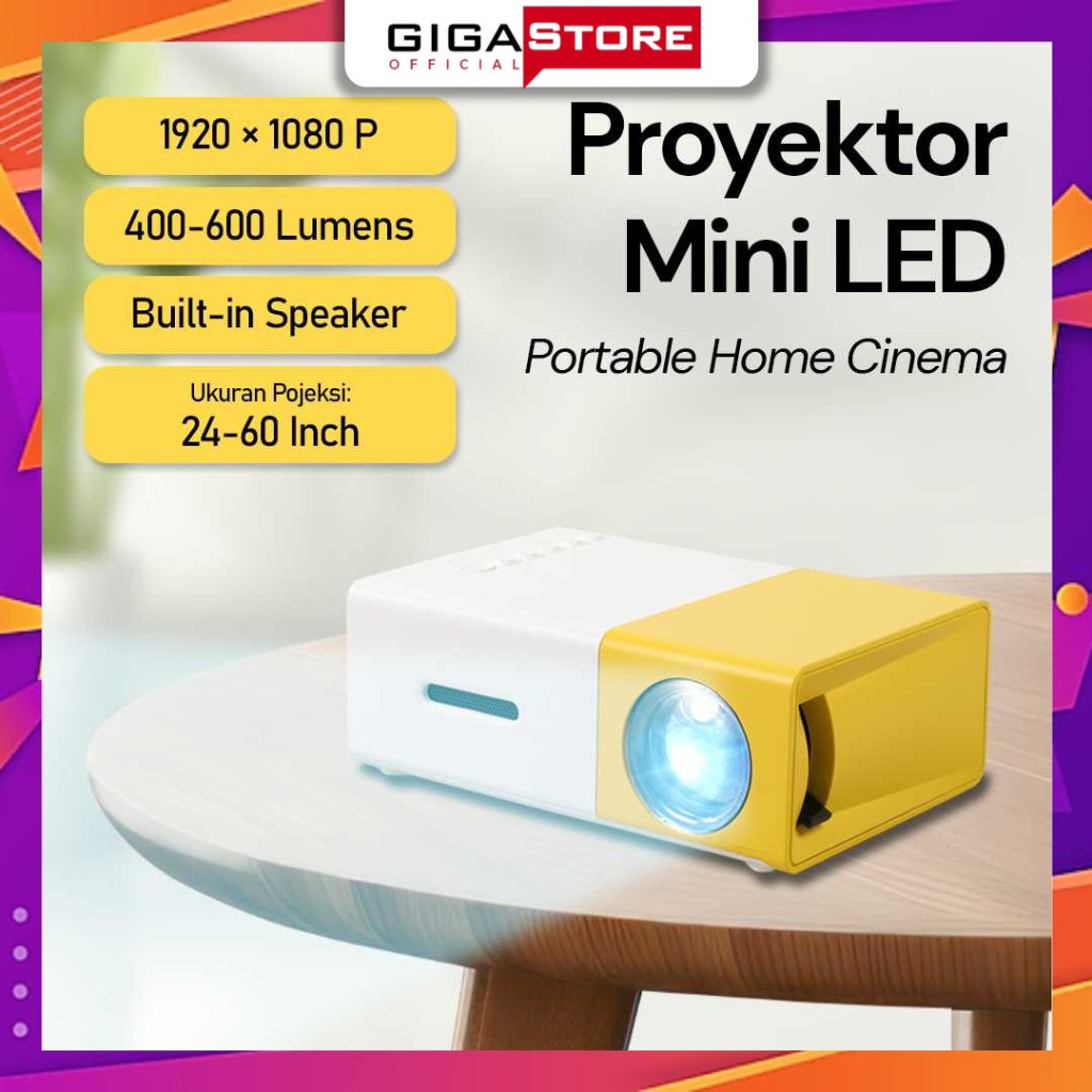 Jual Proyektor Mini LED Portabel Layar Projektor Projector LCD Android ...
