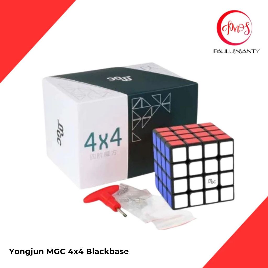 Yongjun YJ MGC4 4x4 Speedcube – Mit Würfeltasche & Stativ, Aufkleberlos, Mehrfarbig, Für Anfänger & Profis
