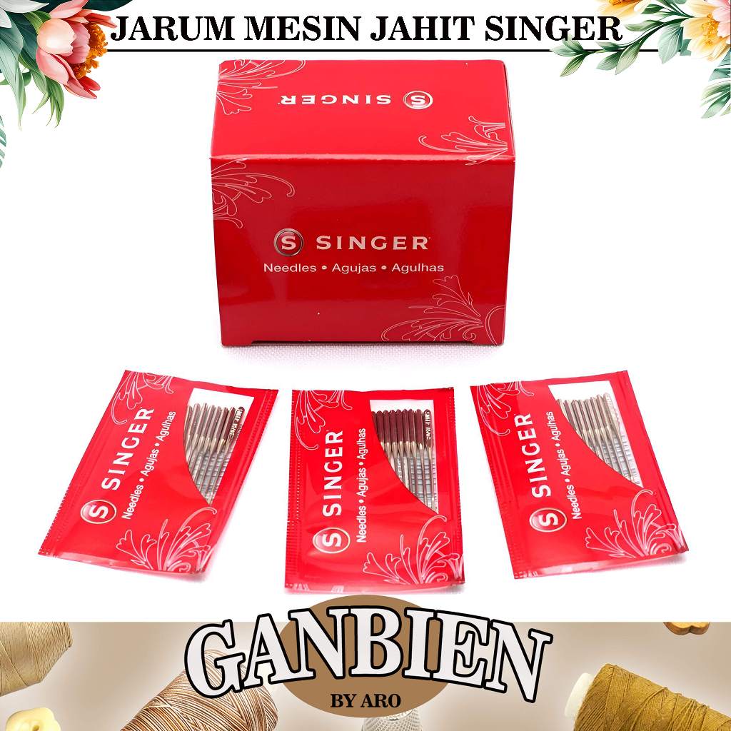 Jual Jarum Mesin Jahit Singer 100 % Original - Berbagai Ukuran (No.9-21 ...