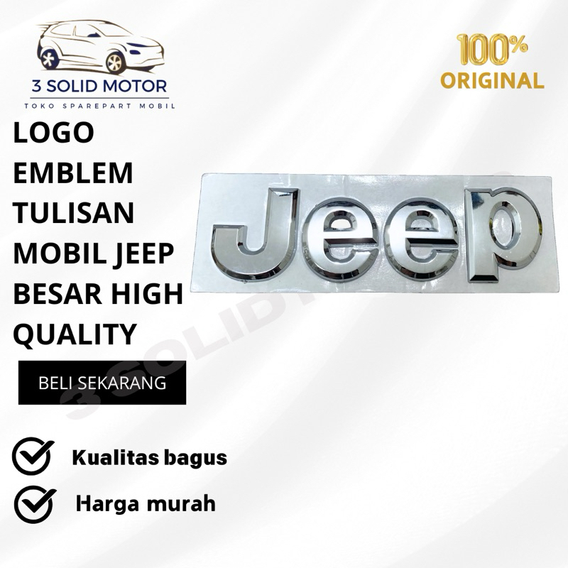 Jual LOGO EMBLEM TULISAN MOBIL JEEP BESAR HIGH QUALITY | Shopee Indonesia
