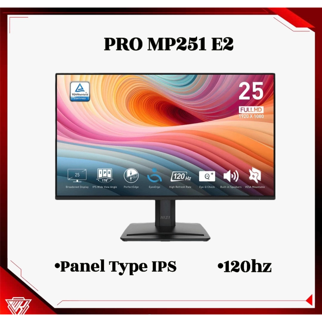 Jual Monitor MSI LED IPS PRO MP251 E2 Speaker - Full HD 25