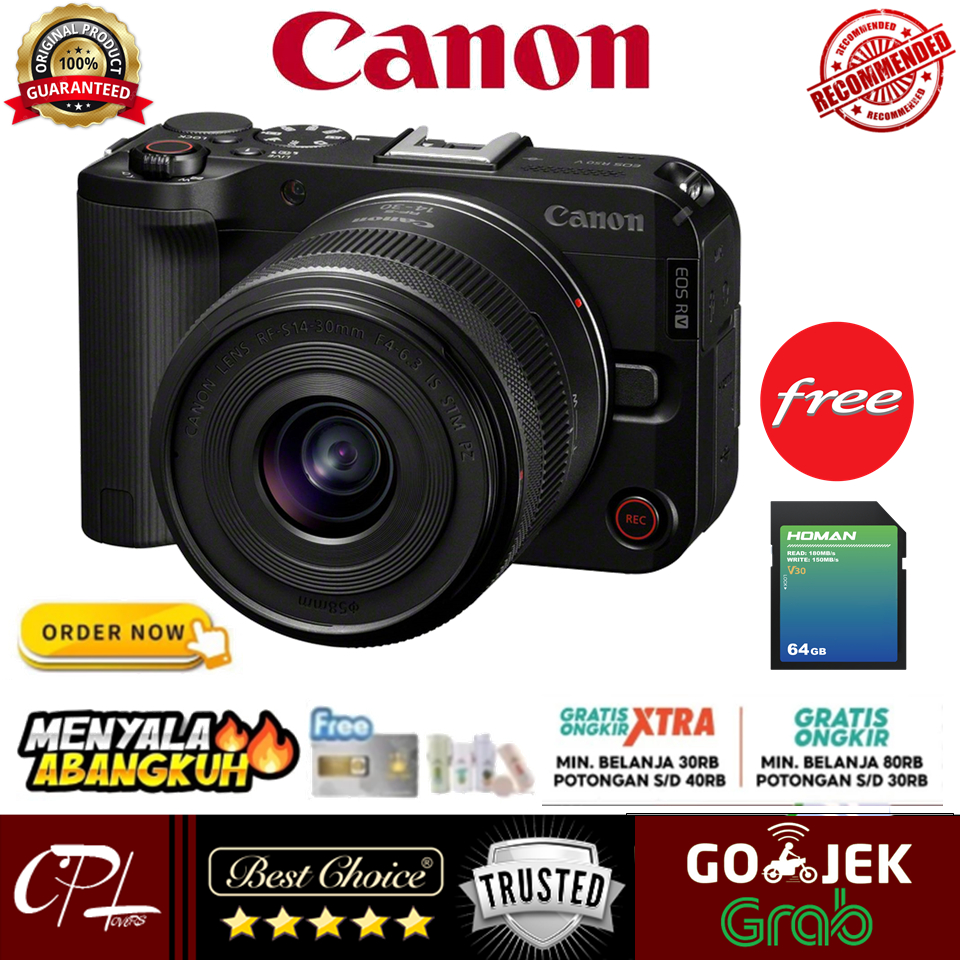 Jual Canon EOS R50 V KIT RF-S 18-45mm f4.5-6.3 IS STM / Canon EOS R50 V ...